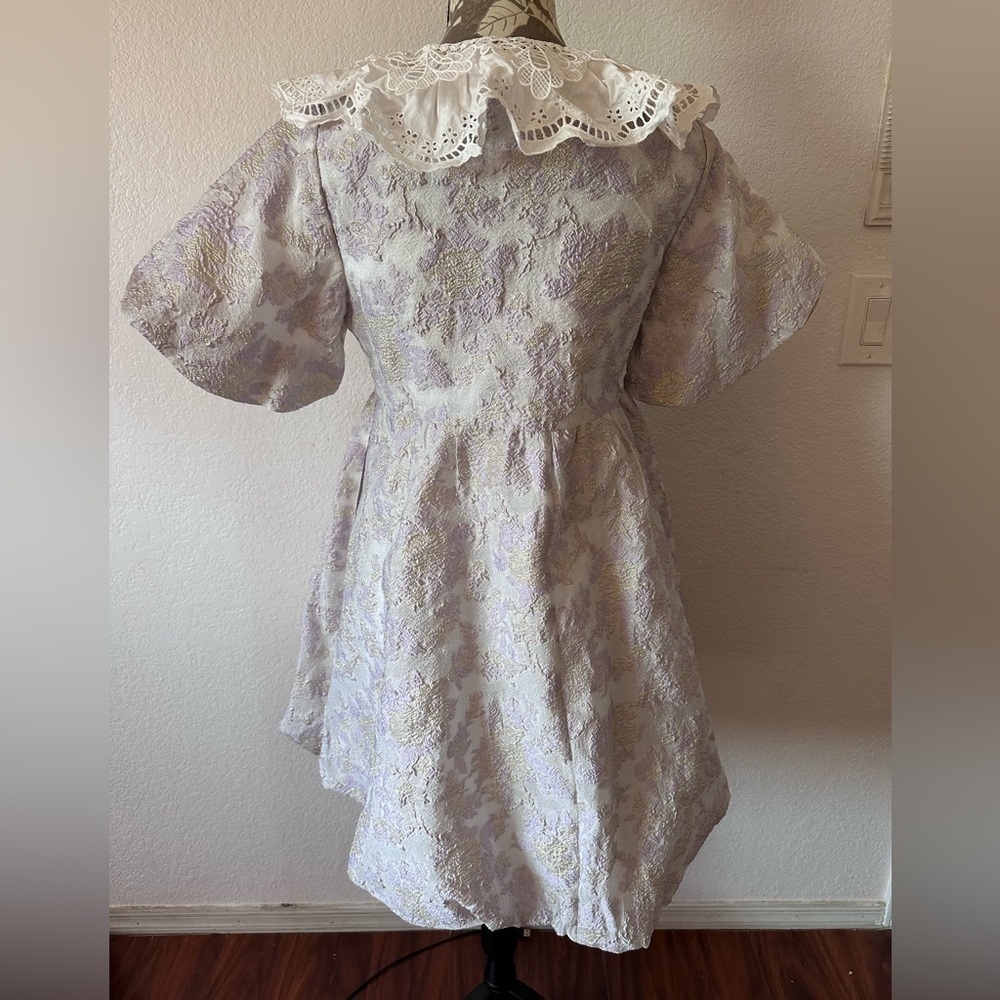 LeDIN x XioaLi Xiao Li Jacquard Floral Kawaii Purple and White dress- Size L - Picture 2 of 12